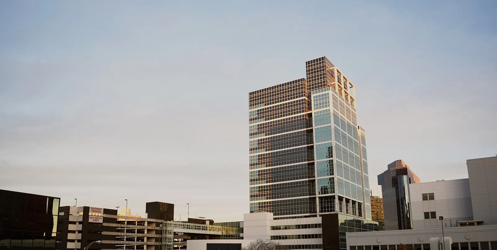 A white modern office building with tall windows, representing a company's registered address