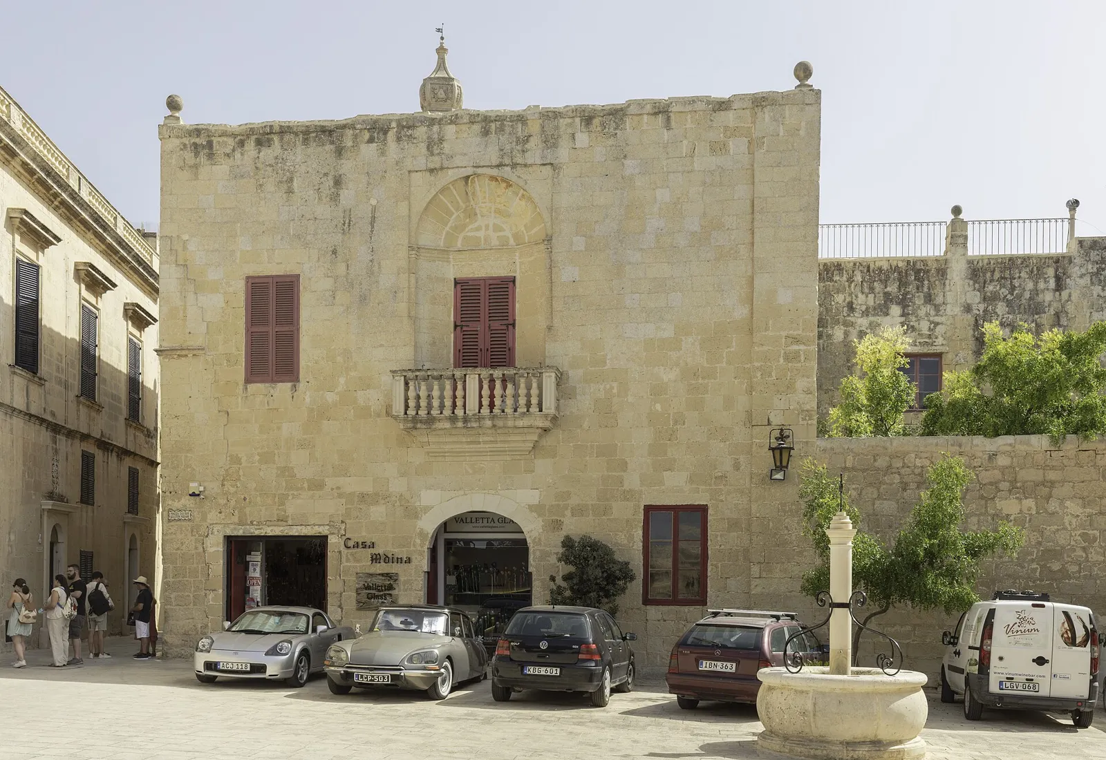 A historic limestone street in the walled city of Mdina, Malta